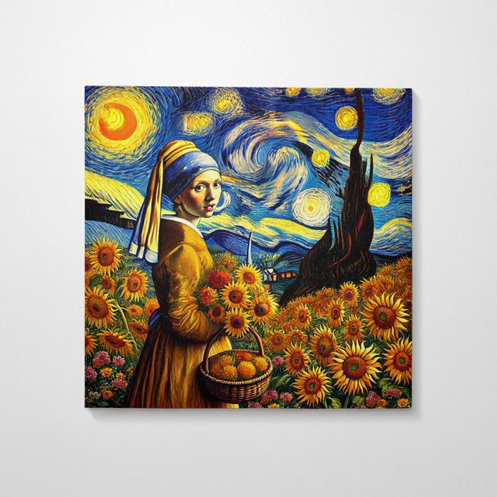 Wallity KNV9986 - 7070 Pintura decorativa en lienzo Multicolor 70 x 70 cm